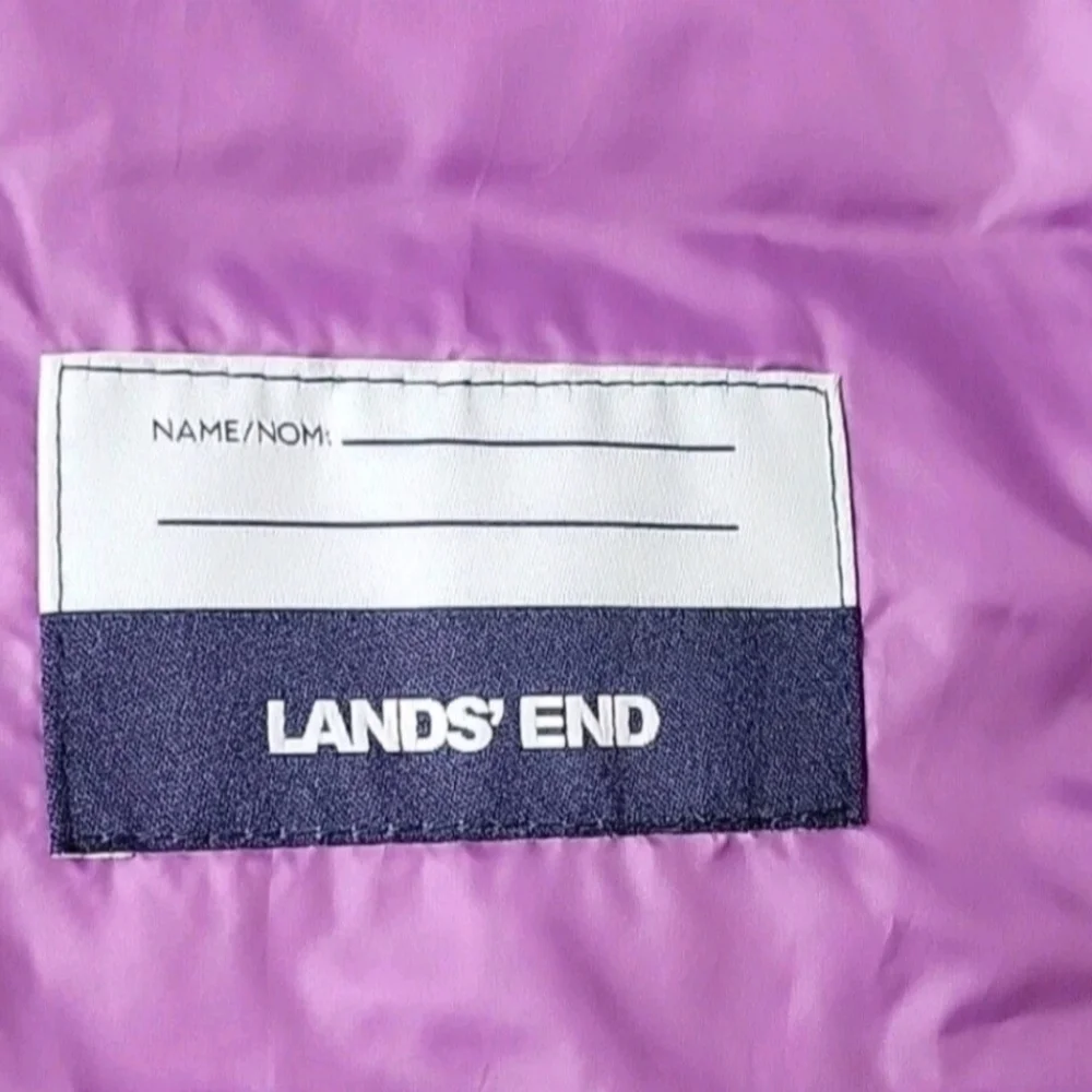 Lands End Sleeveless Puffer Jacket Girls Size Large (14-16) Full Front zip.
